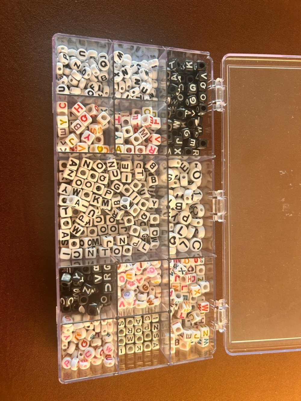 Jewelry Making Alphabet Cube Beads Assortment - White, Black, Multicolor